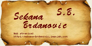Sekana Brdanović vizit kartica